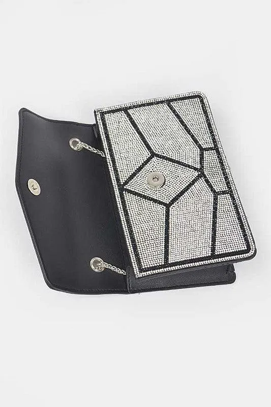 Rhinestone Crossbody Clutch