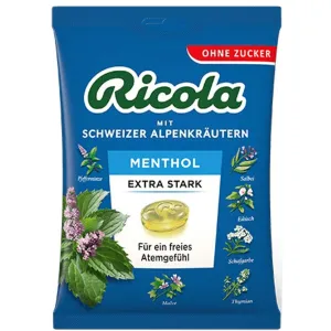 Ricola Menthol Extra Stark ( Menthol Extra Strong ) Sugar Free Bag - 75 g