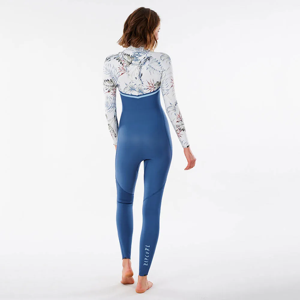 Rip Curl Womens E-Bomb 3/2mm Zip Free Summer Wetsuit  -Slate Blue