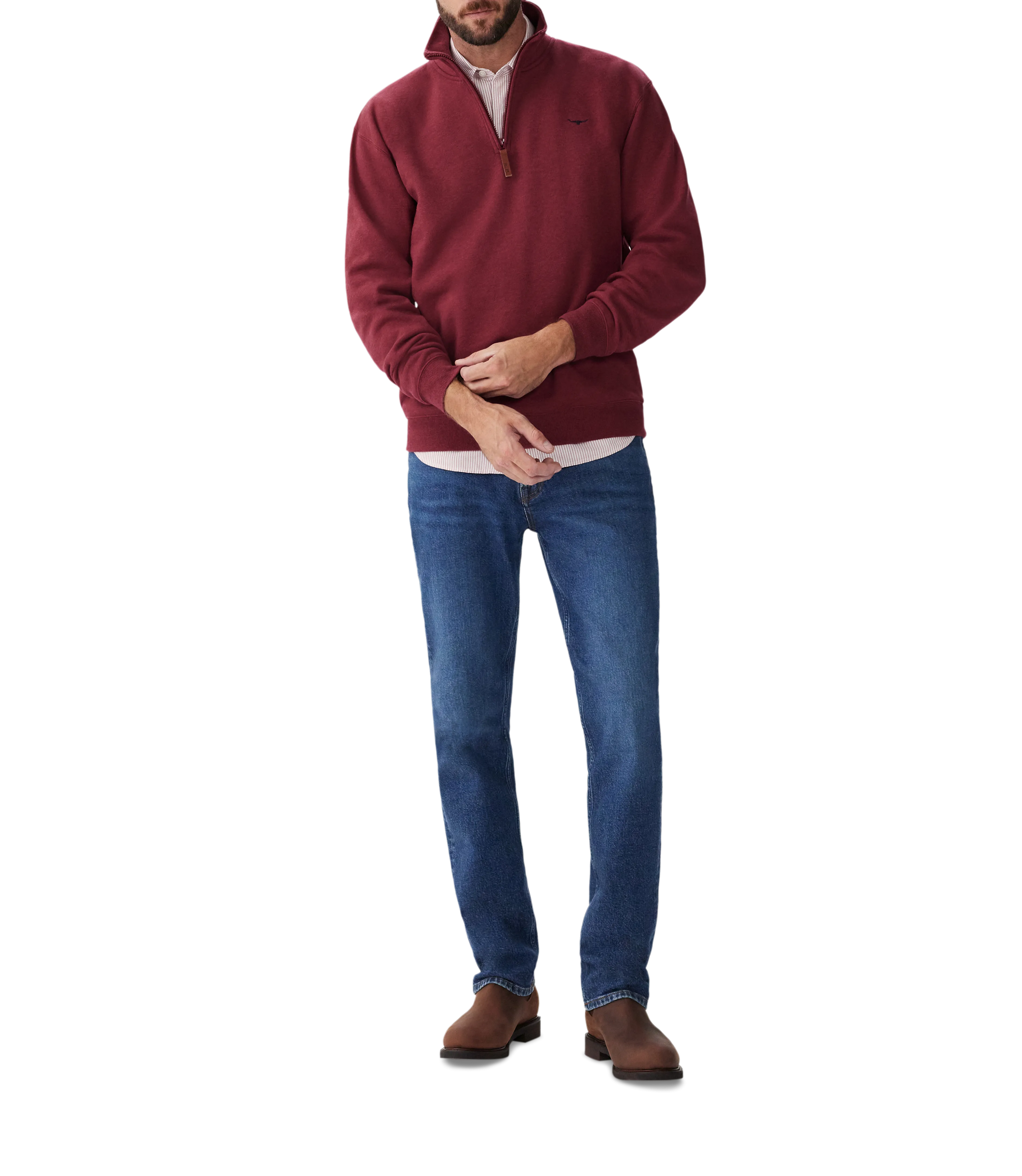 R.M. Williams Mulyungarie Fleece - Burgundy