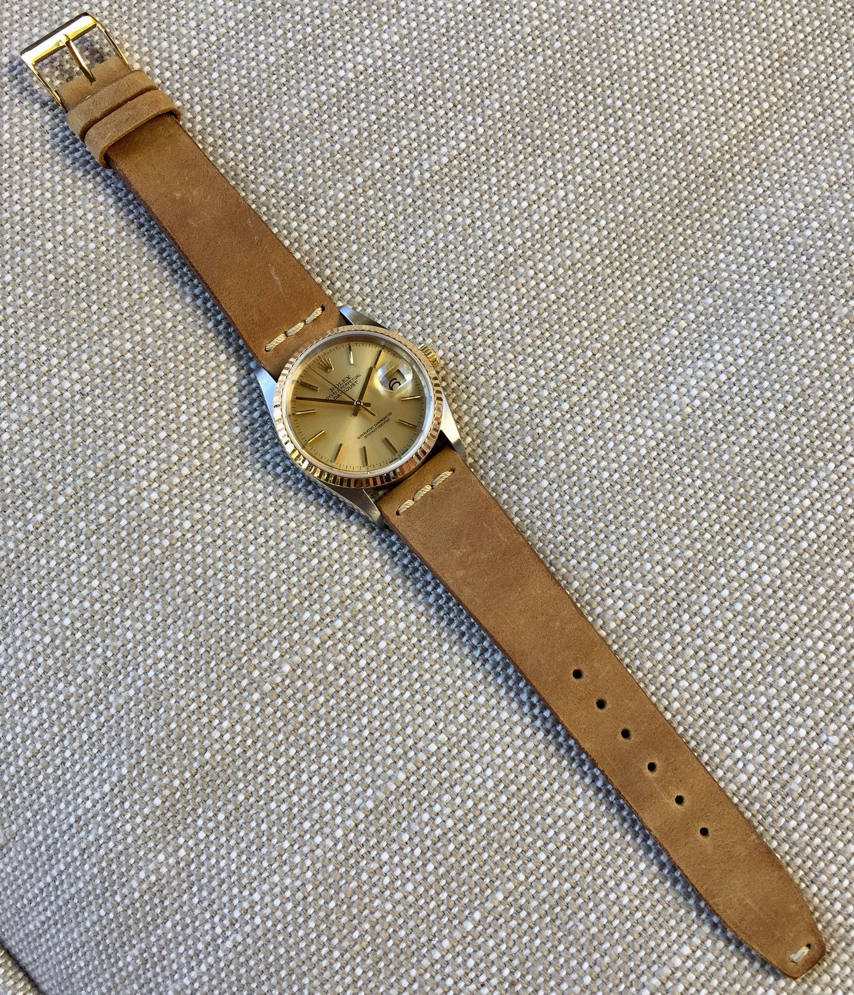 Rolex Datejust 16233 Champagne Stick Two Tone Cal. 3135 "K" Serial Watch