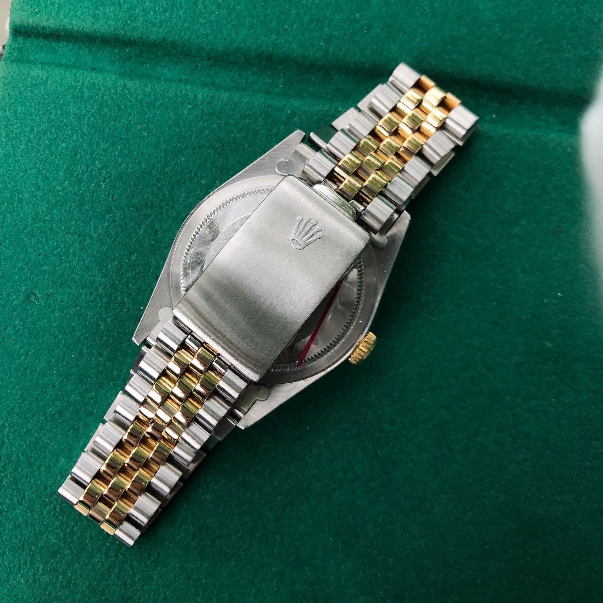 Rolex Datejust 16233 Two Tone Champagne Stick Automatic Wristwatch Box Papers Circa 1990