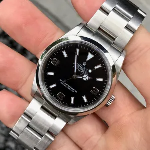 Rolex Explorer 114270 Steel Caliber 3130 "K" 2001 Automatic Black Watch Box Papers
