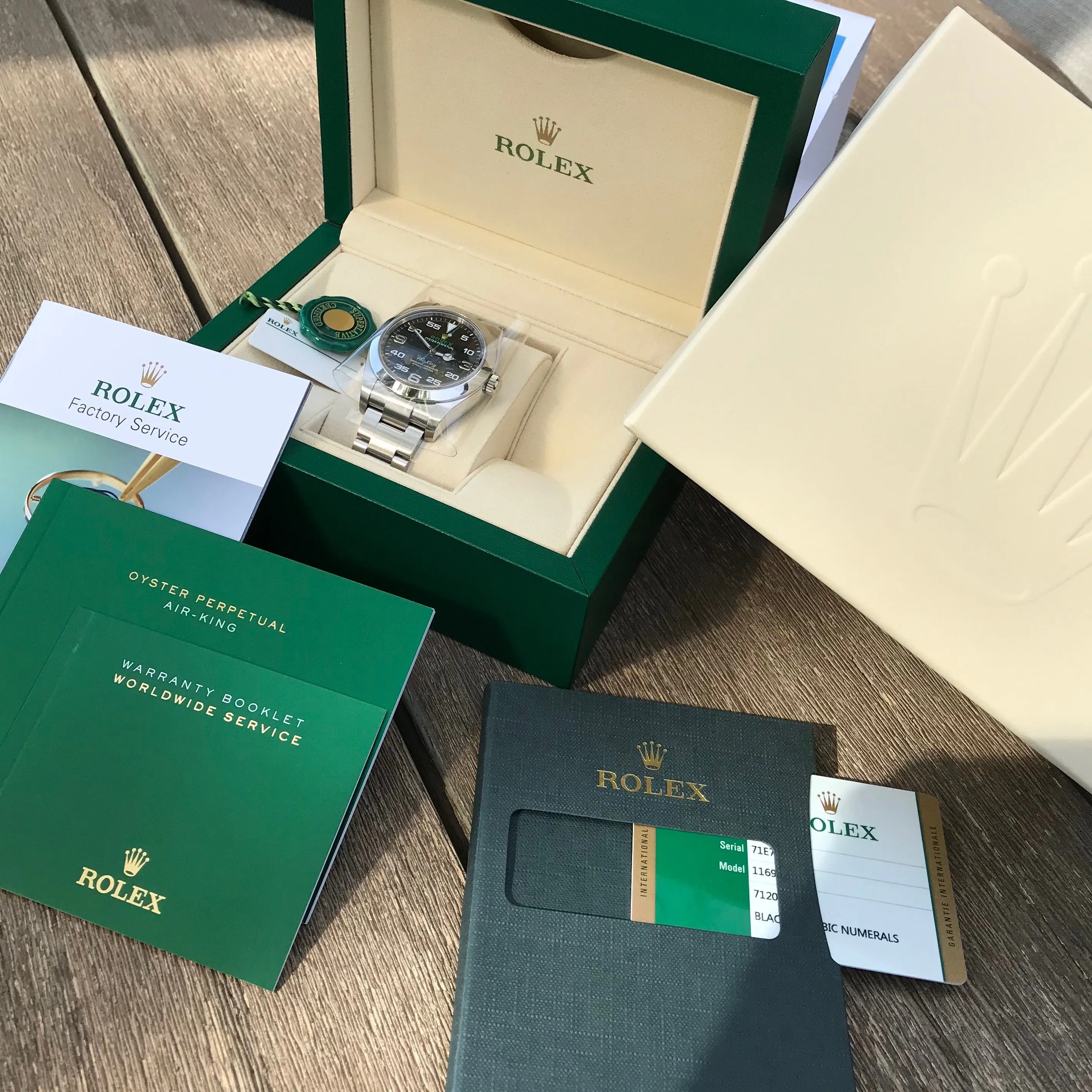 Rolex Oyster Perpetual Air King 116900 40mm Automatic Steel Wristwatch Box Papers
