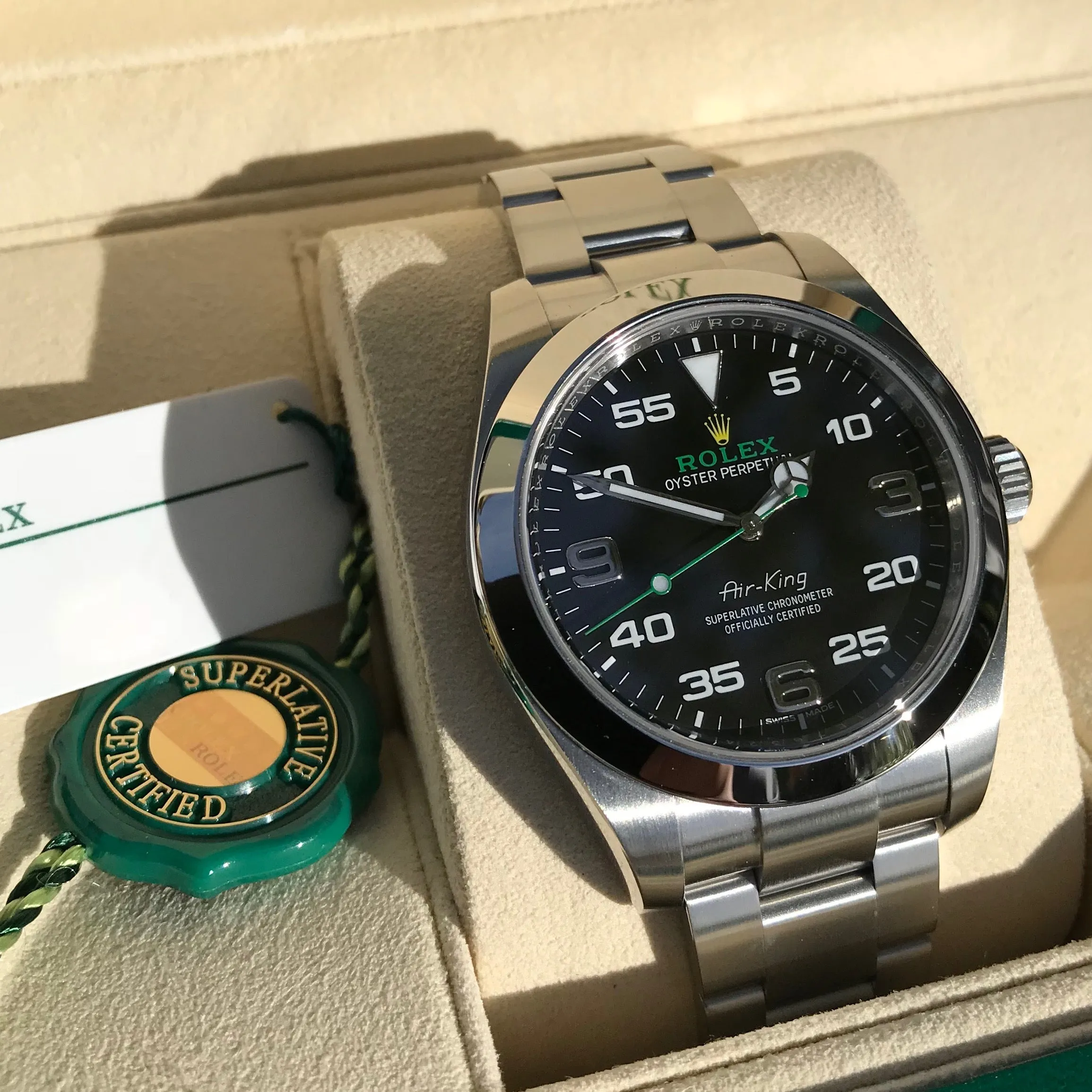 Rolex Oyster Perpetual Air King 116900 40mm Automatic Steel Wristwatch Box Papers