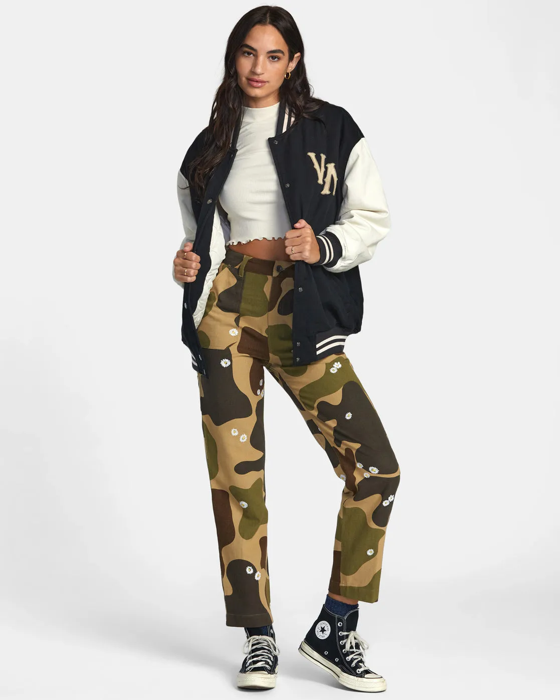 RVCA Womens Packin Letterman Jacket