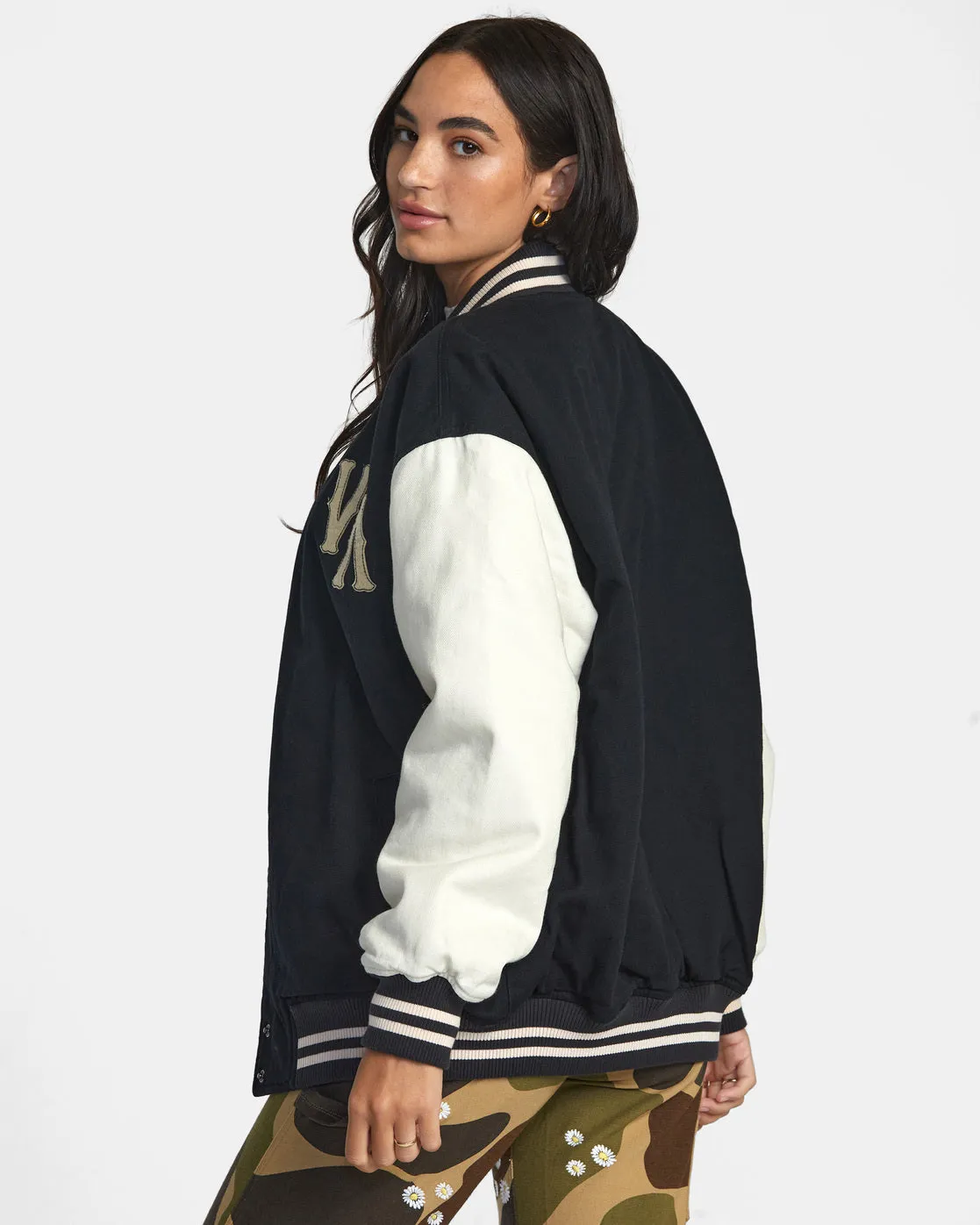 RVCA Womens Packin Letterman Jacket