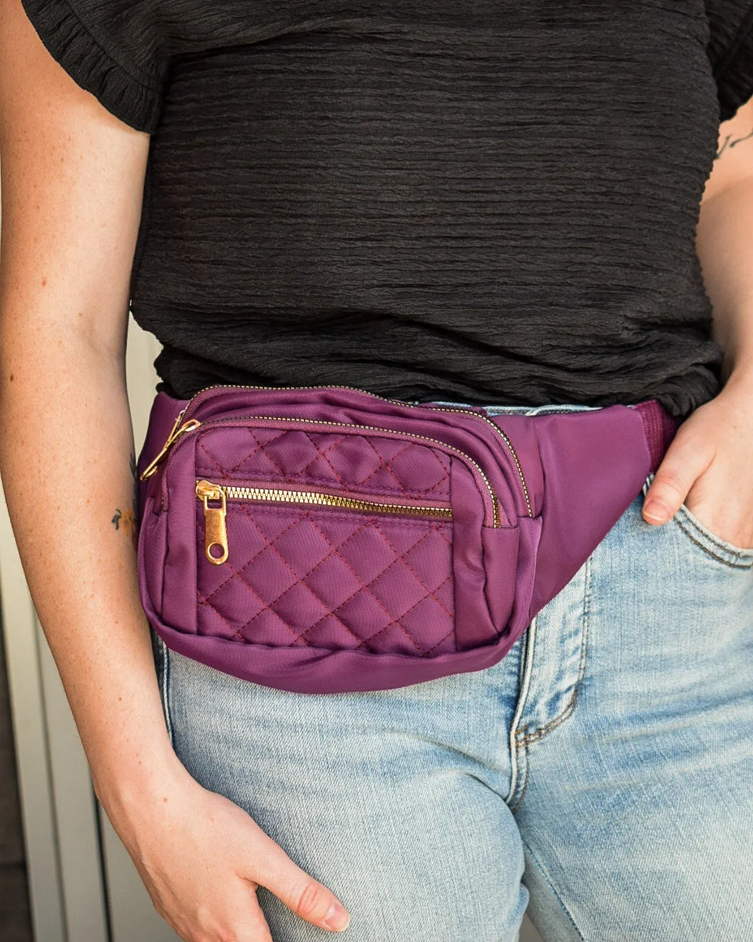 SABRINA QUILTED WAIST BAG - 4 COLORS