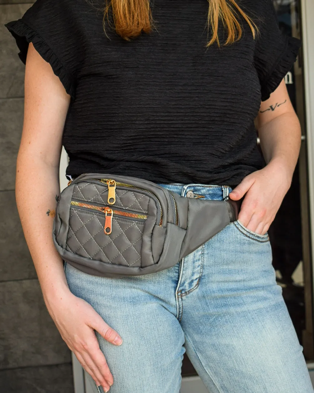SABRINA QUILTED WAIST BAG - 4 COLORS