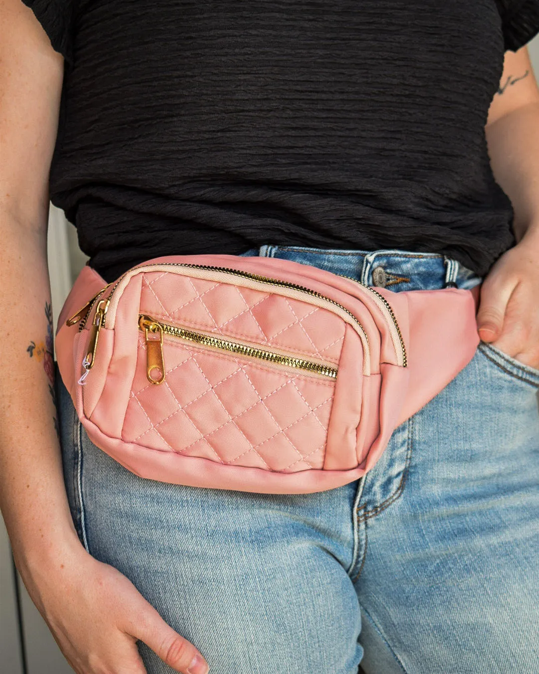 SABRINA QUILTED WAIST BAG - 4 COLORS