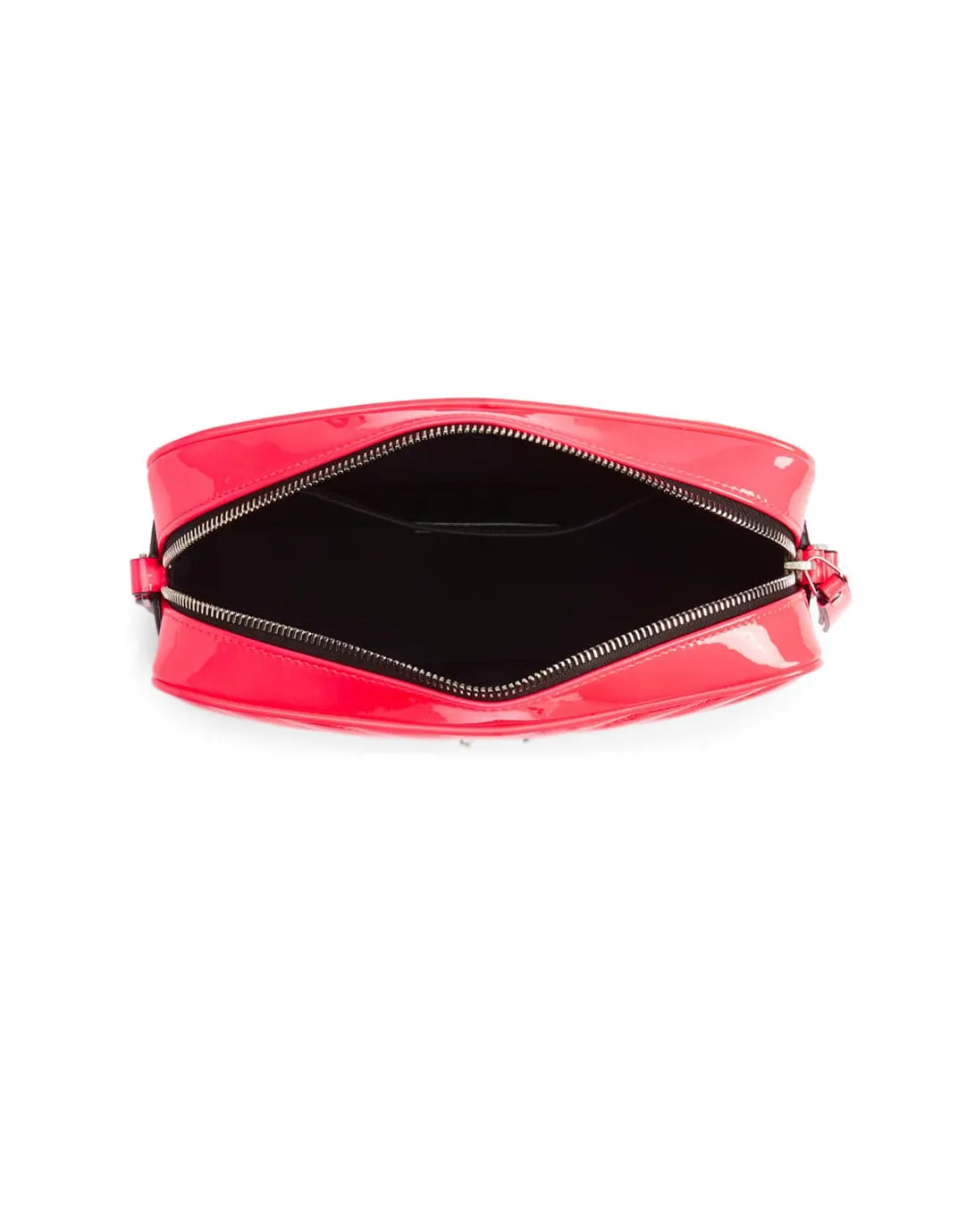 Saint Laurent Neon Pink Matelasse Patent Leather Lou Crossbody Camera Bag