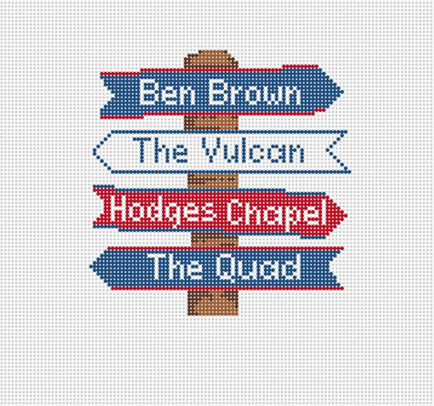 Samford College Icon Destination Sign
