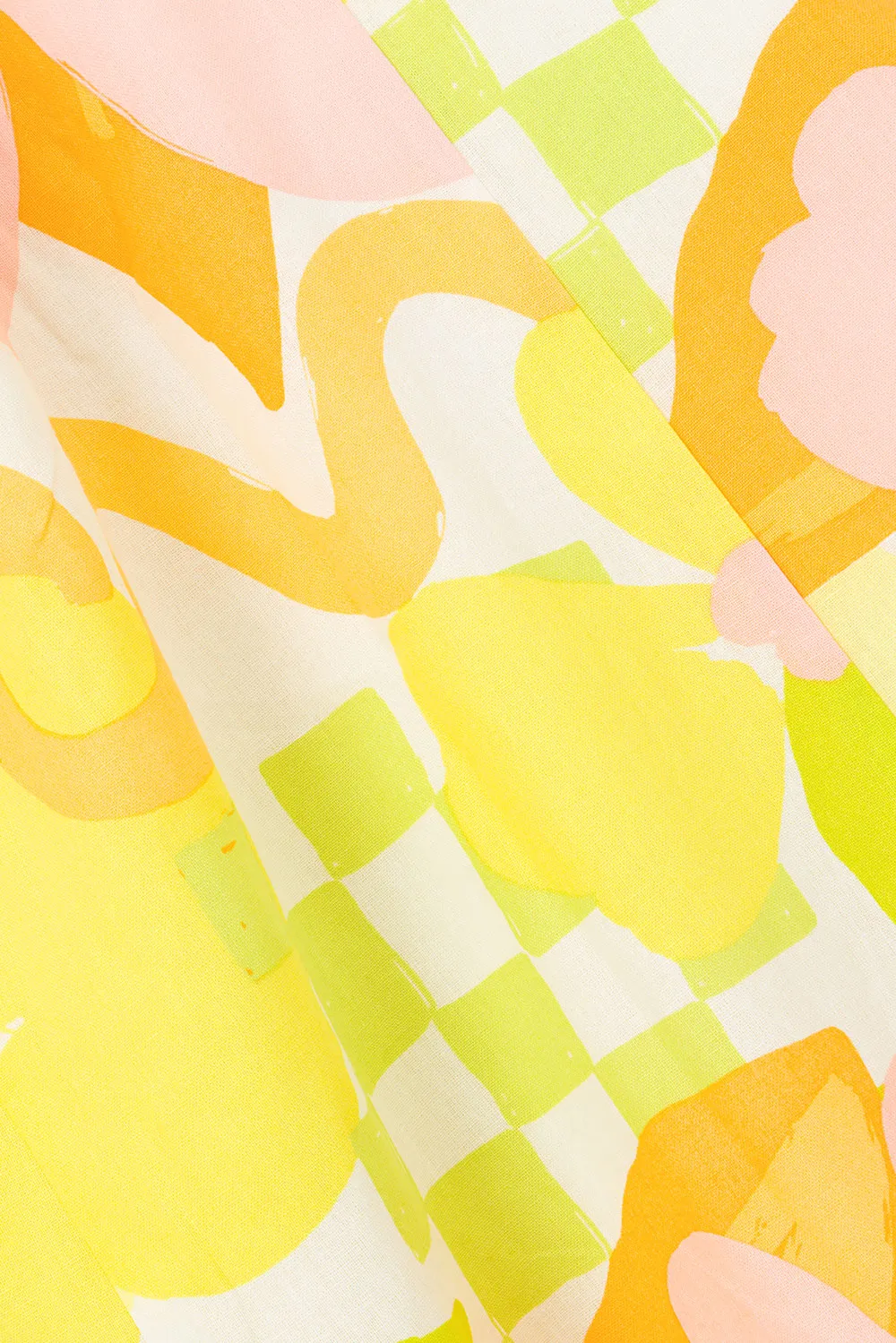 SAMPLE-Everett Dress - Checker Floral