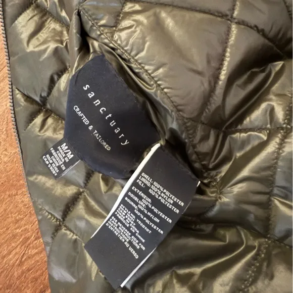 Sanctuary Reversible Quilted Teddy Jacket