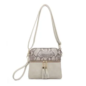 Sand Snake Tassel Zip Crossbody