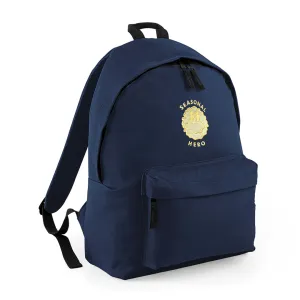 Seasonal Hero 'Trippy Smiler' Embroidered Backpack - Navy