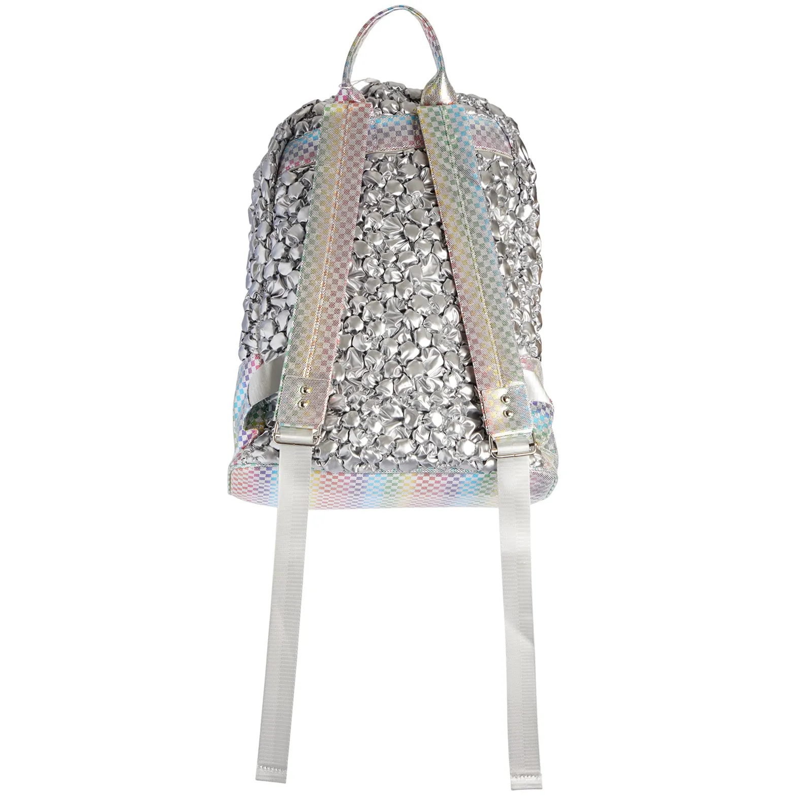 Shimmer Checker Bubble Pocket Backpack