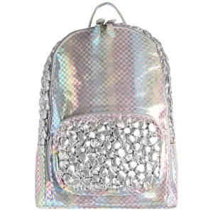 Shimmer Checker Bubble Pocket Backpack