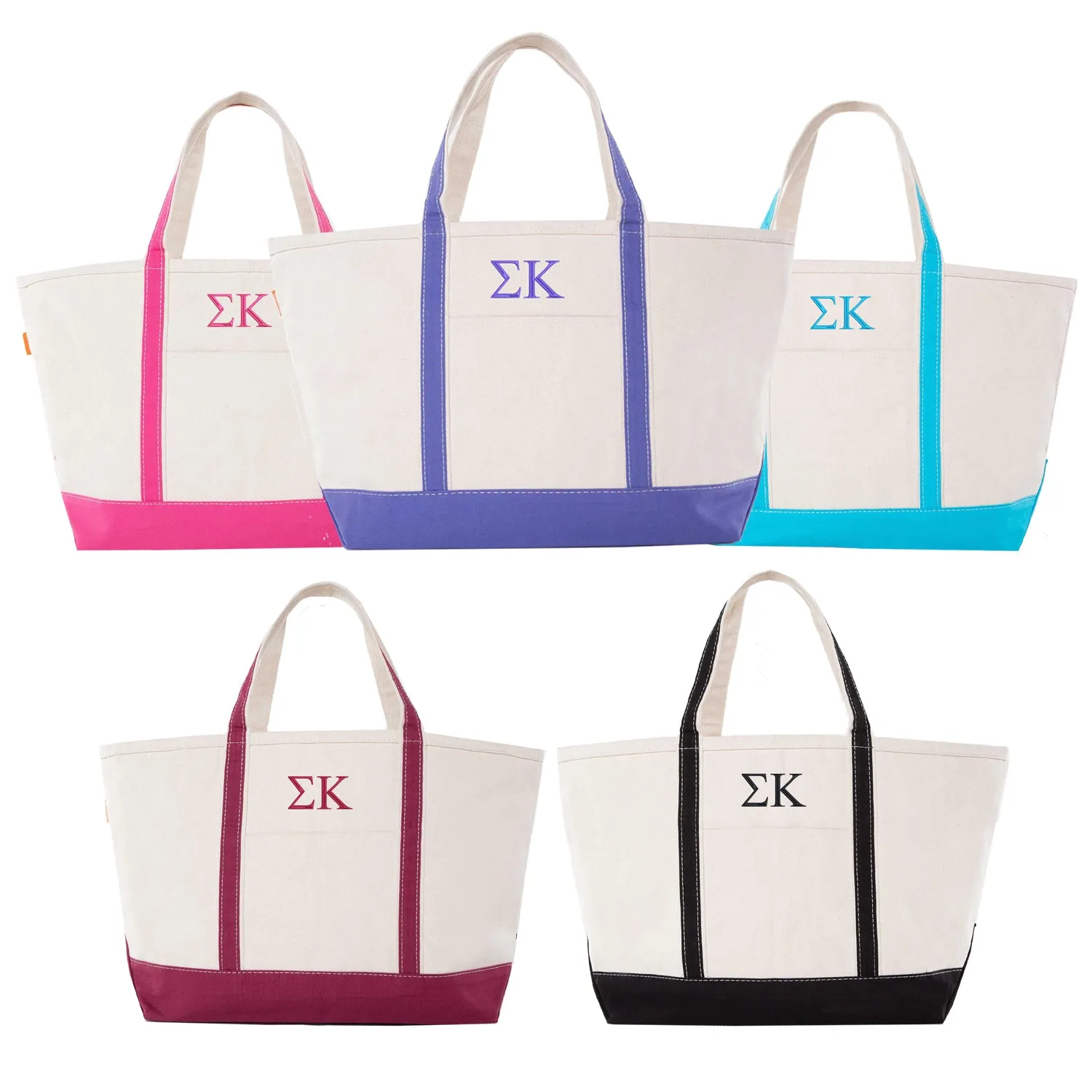 Sigma Kappa Large Canvas Tote Bag
