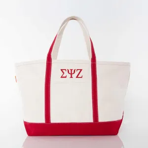 Sigma Psi Zeta Large Canvas Tote Bag