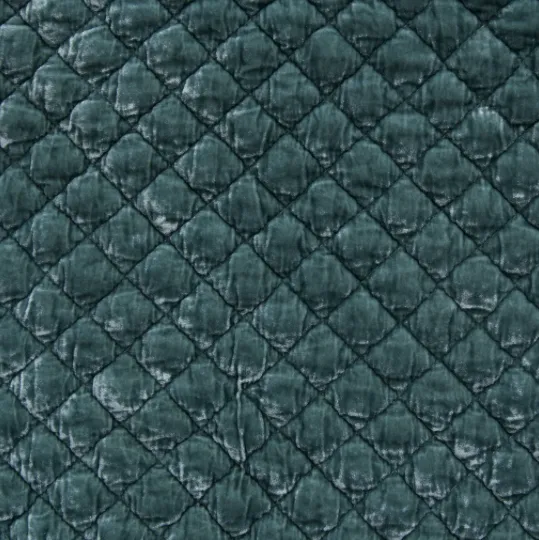 Silk Velvet Quilted Deluxe Sham - Eucalyptus