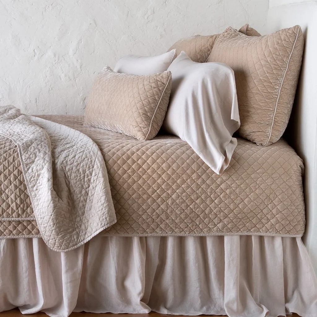 Silk Velvet Quilted Throw Blanket
