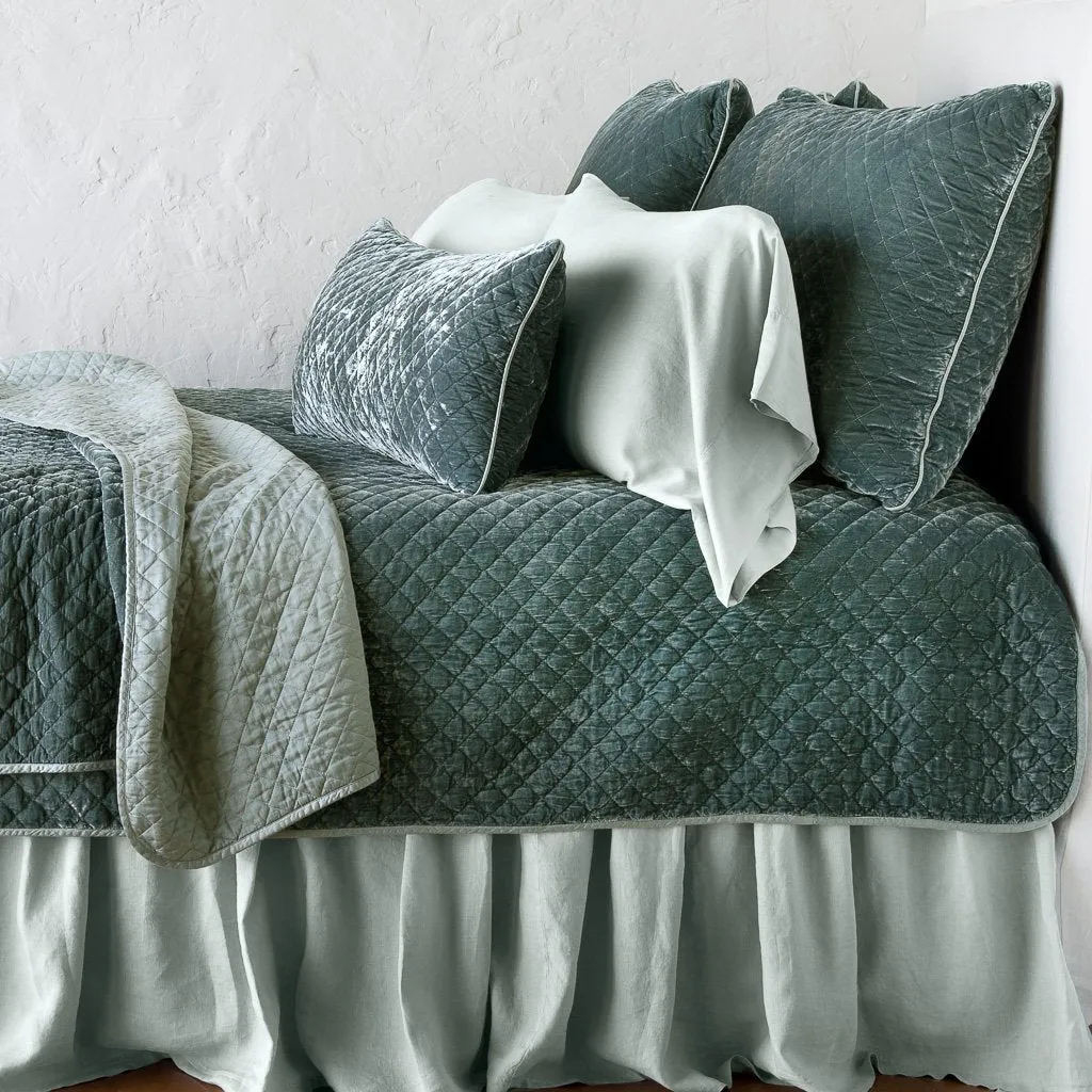 Silk Velvet Quilted Throw Blanket