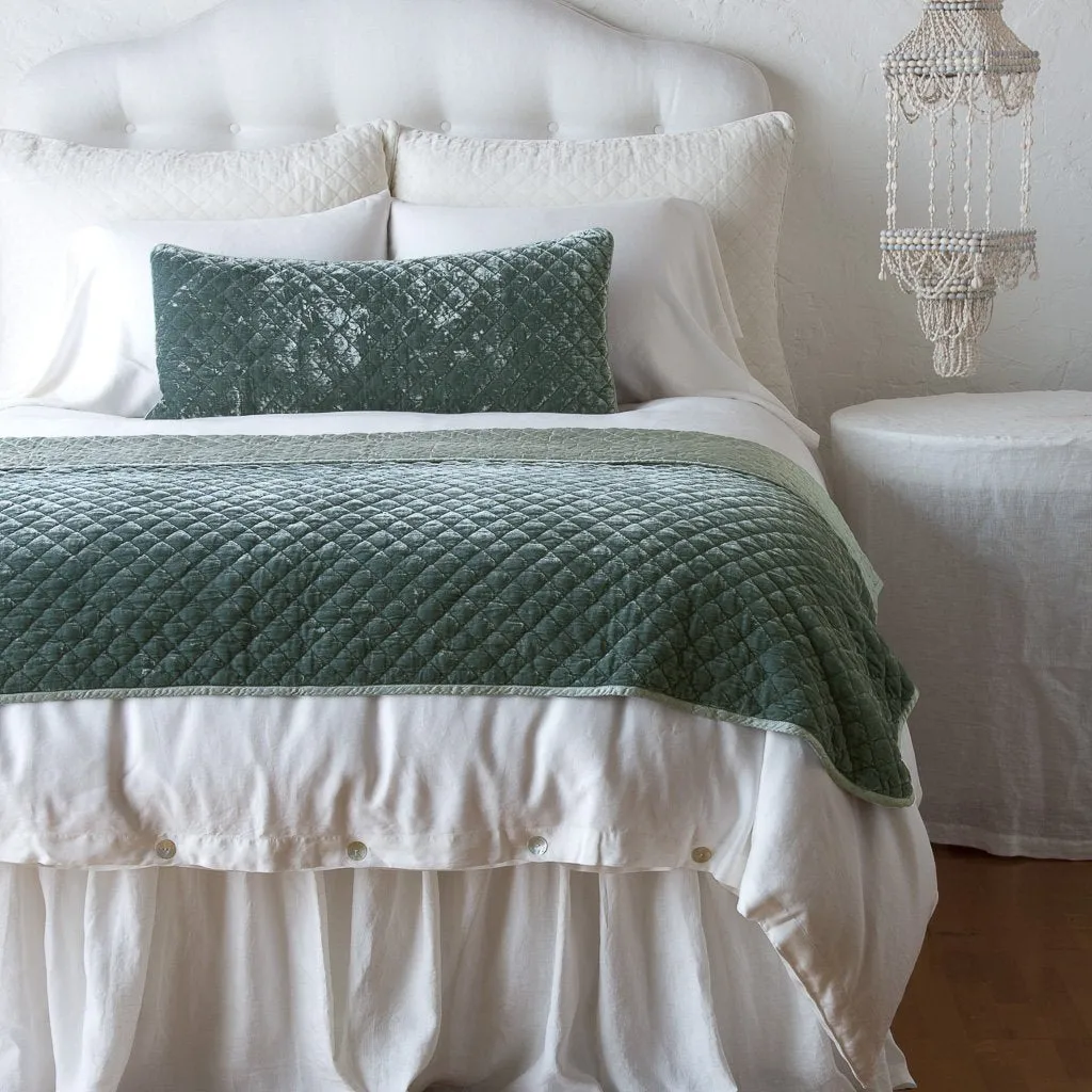 Silk Velvet Quilted Throw Blanket