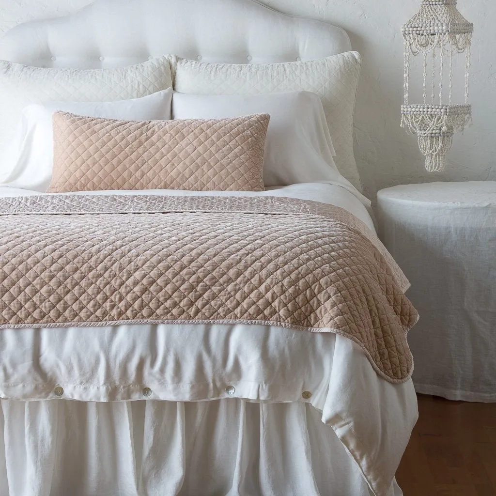 Silk Velvet Quilted Throw Blanket
