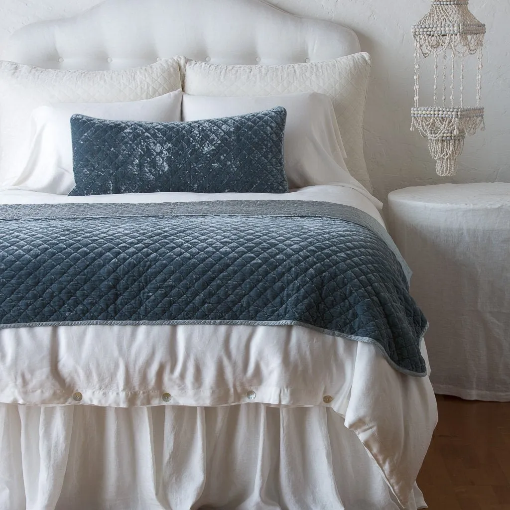 Silk Velvet Quilted Throw Blanket