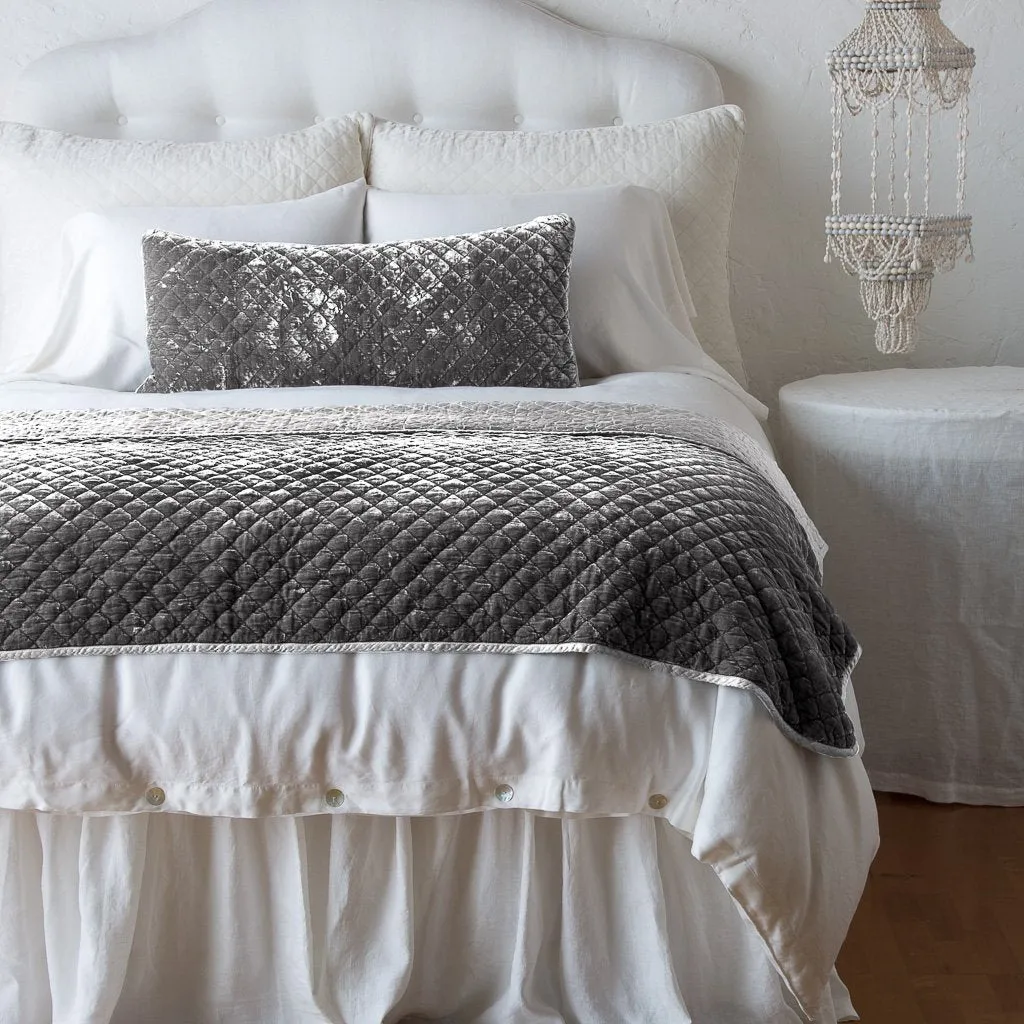 Silk Velvet Quilted Throw Blanket