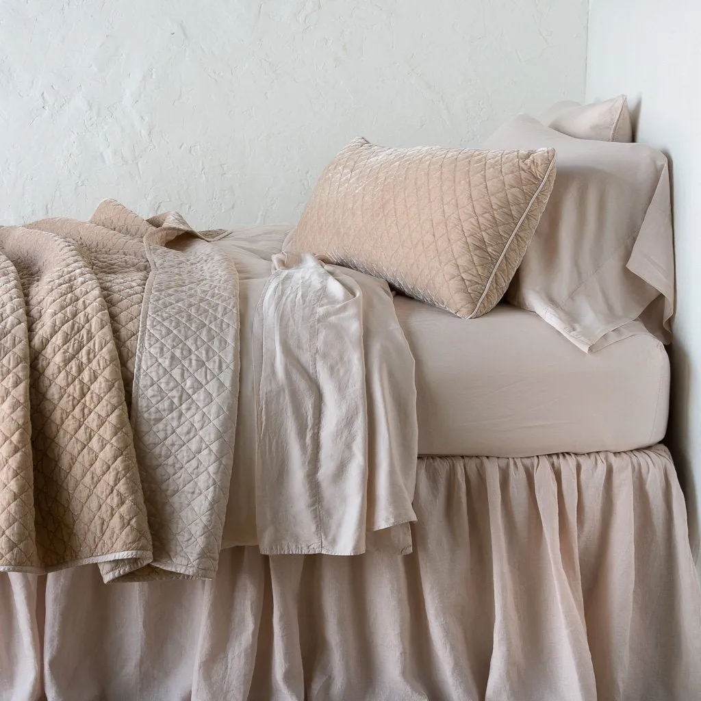 Silk Velvet Quilted Throw Blanket