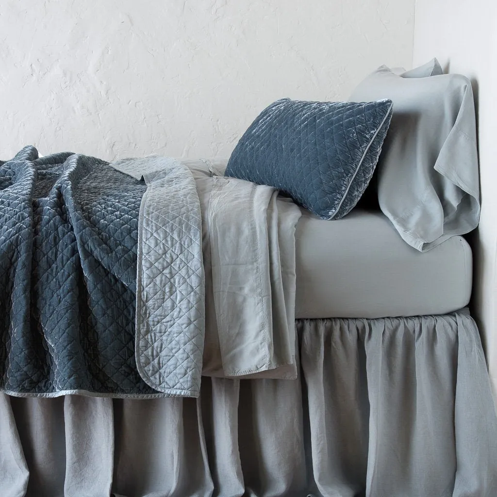 Silk Velvet Quilted Throw Blanket