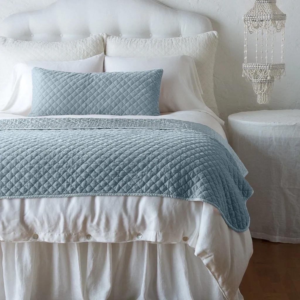 Silk Velvet Quilted Throw Blanket