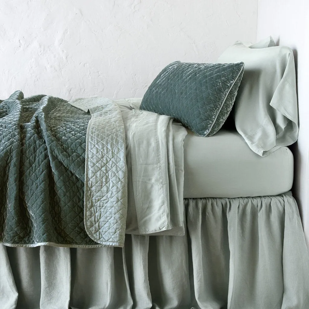 Silk Velvet Quilted Throw Blanket