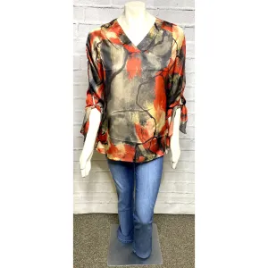 Silky Abstract Blouse