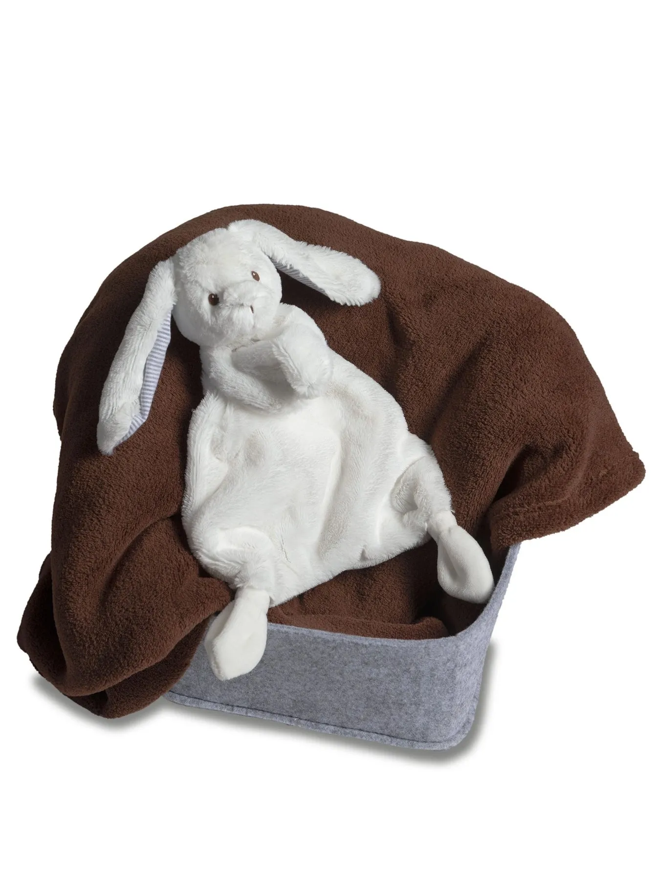 Silky Bunny Lovey - White