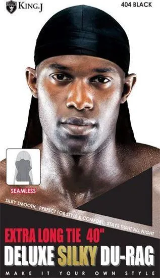 Silky satin Durag- Black