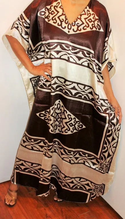 Silky Satiny Look Plus Size Kaftan Caftan 1X 2X 3X 4X! Plus Size