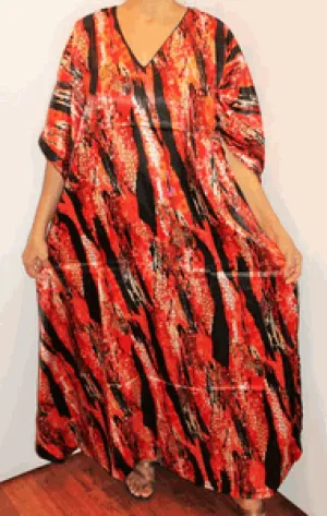 Silky Satiny Look Plus Size Kaftan Caftan 1X 2X 3X 4X!