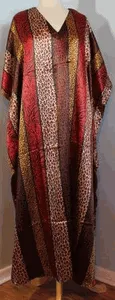 Silky Satiny Look Plus Size Kaftan Caftan One Size Fits Most