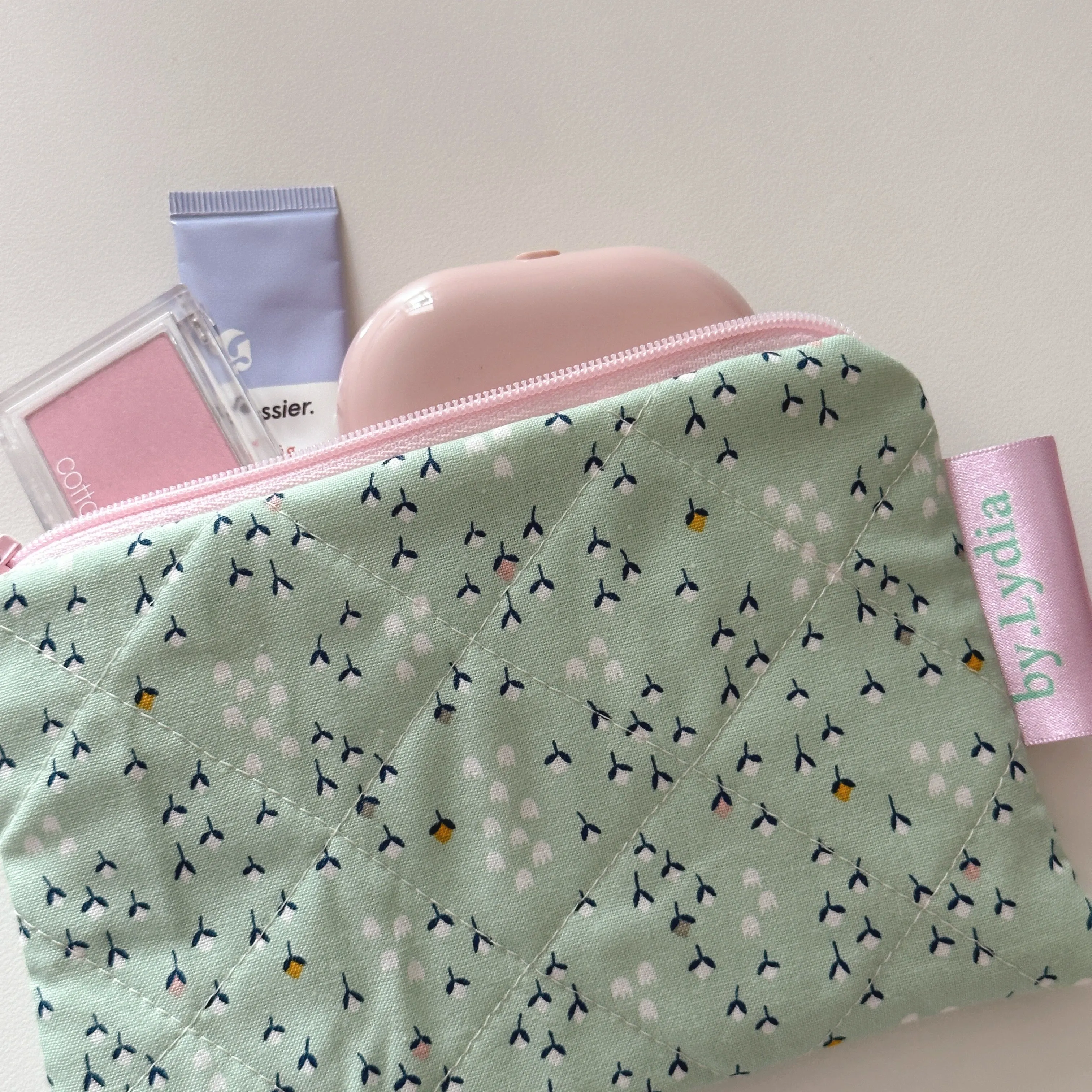 Small Flat Pouch - Mint Field