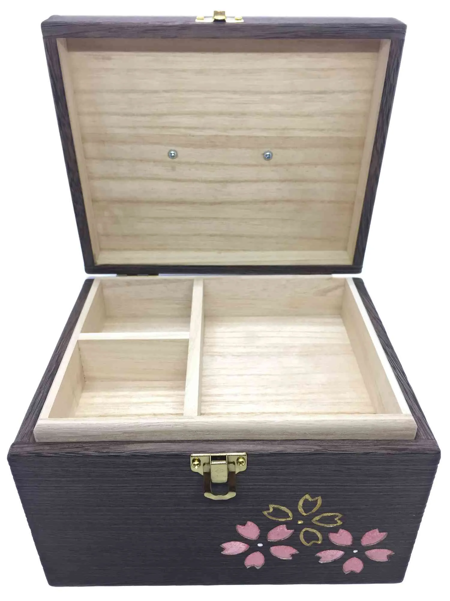 Small Kimekomi Briefcase - Dark Color - Sakura Flower Pattern