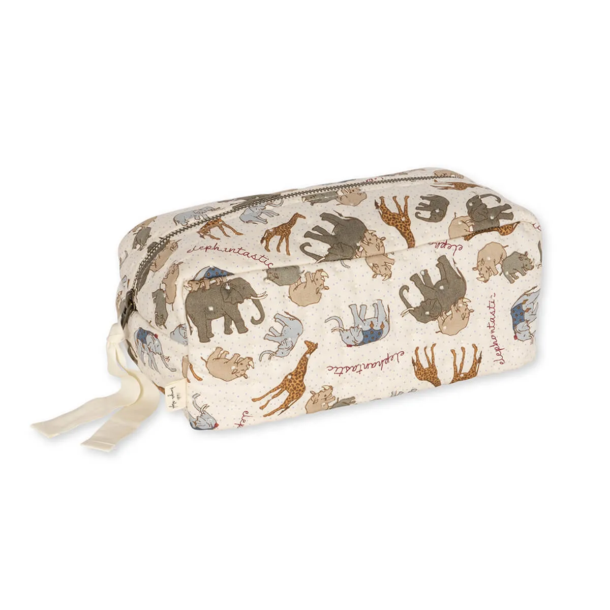 Small Quilted Toiletry Bag - Kleine gesteppte Wickeltasche / Kulturbeutel