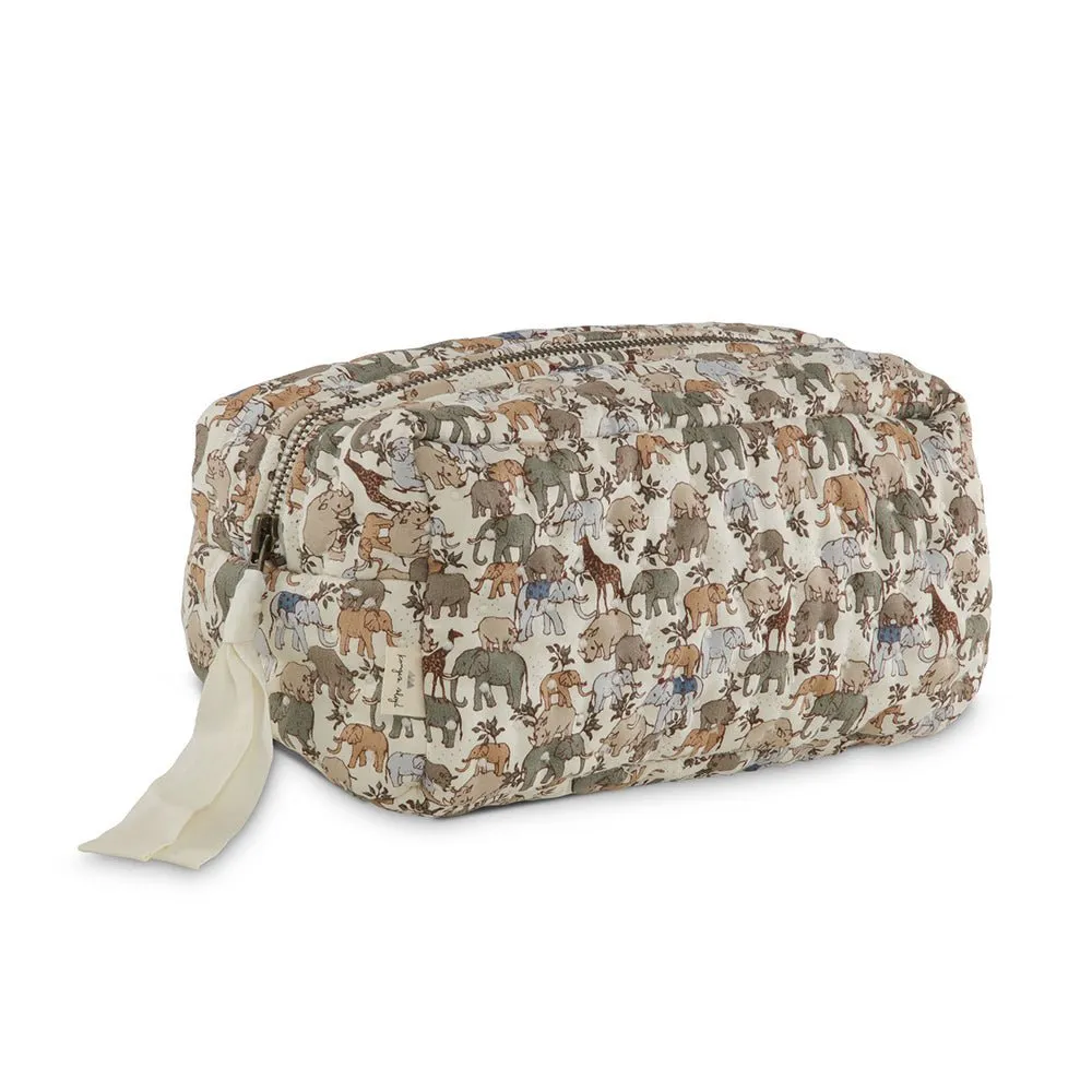 Small Quilted Toiletry Bag - Kleine gesteppte Wickeltasche / Kulturbeutel