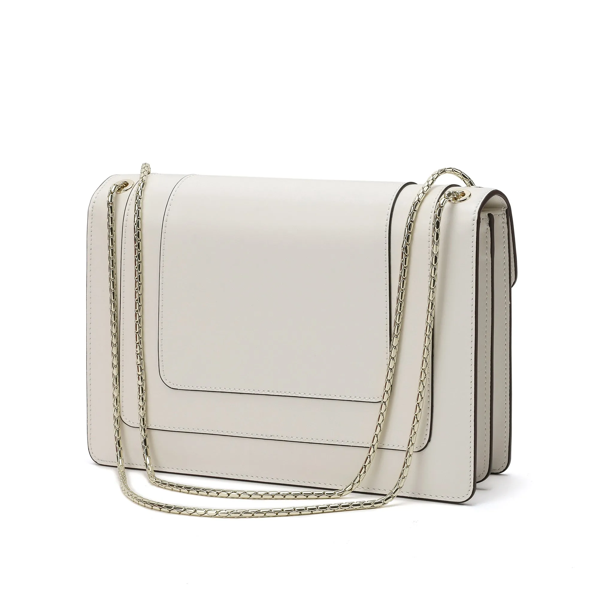 Smooth Leather Foldover Crossbody/Shoulder Bag