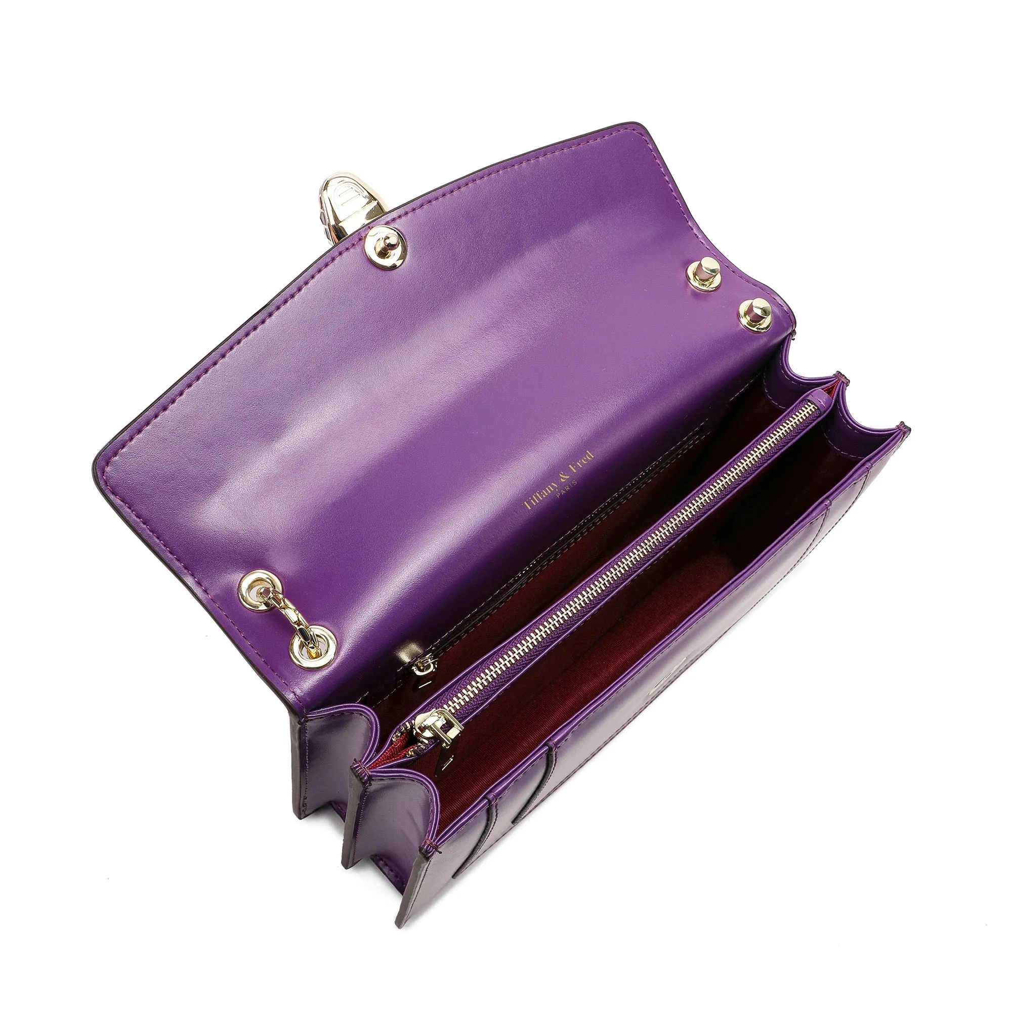 Smooth Leather Foldover Crossbody/Shoulder Bag