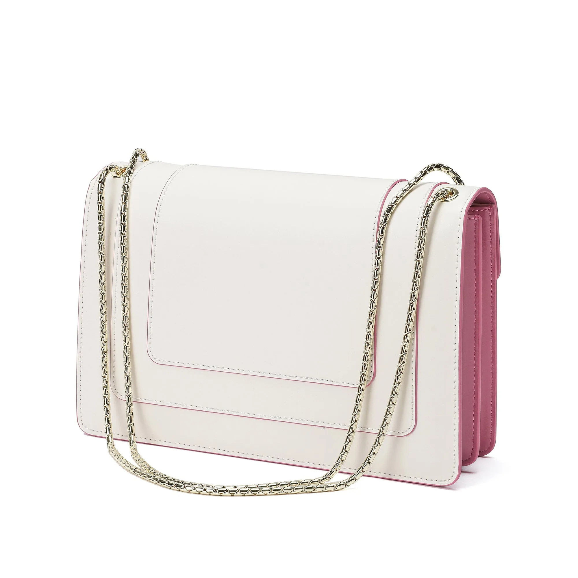 Smooth Leather Foldover Crossbody/Shoulder Bag