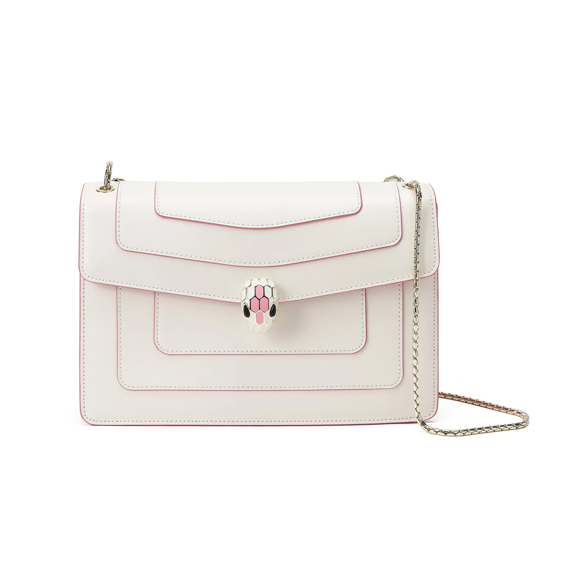 Smooth Leather Foldover Crossbody/Shoulder Bag
