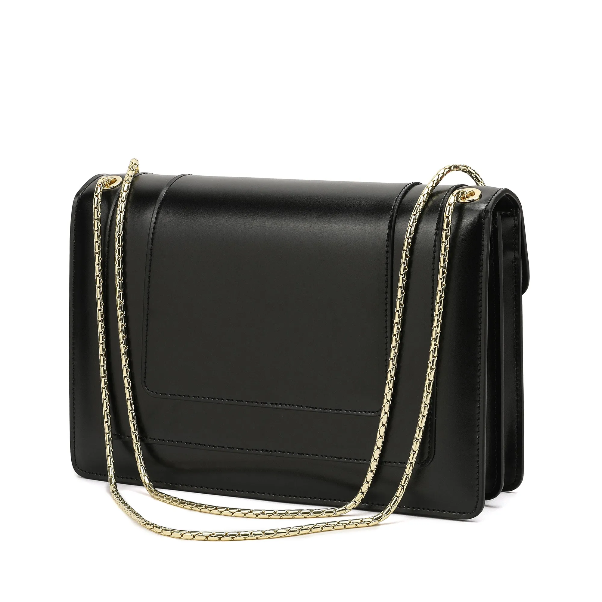 Smooth Leather Foldover Crossbody/Shoulder Bag